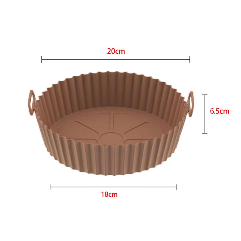 OIMG Round Replacemen Air Fryers Oven Baking Tray Fried Chicken Basket Mat Air Fryer Silicone Pot Grill Pan Kitchen Accessories