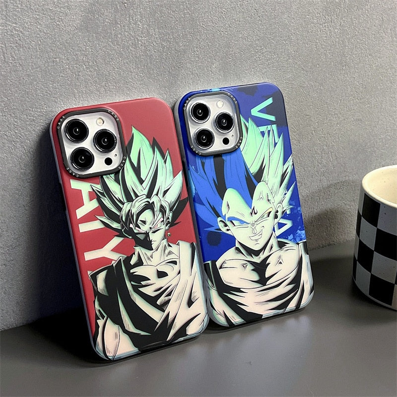 Case Dragon Ball - Laser iPhone 14 /13/ 12/ 11 Pro Max XR XS Max 7 8 Plus - Alta Resistência a Impacto