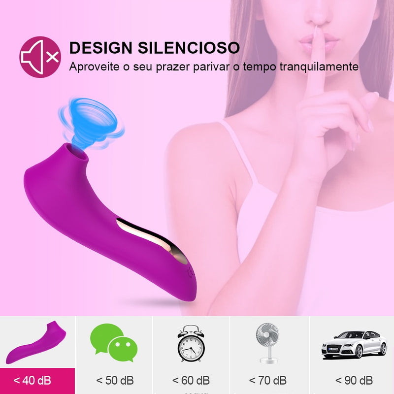 Sugador Clitoriano Feminino c/ Vibrador Sexy All - Comeeta