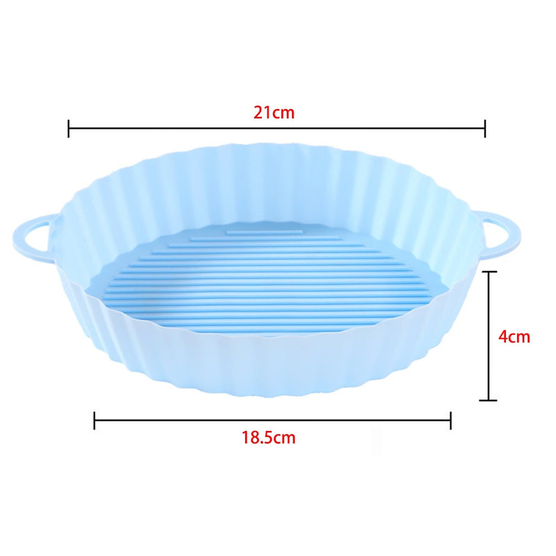 OIMG Round Replacemen Air Fryers Oven Baking Tray Fried Chicken Basket Mat Air Fryer Silicone Pot Grill Pan Kitchen Accessories