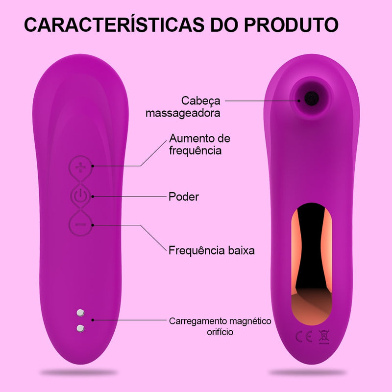 Sugador Clitoriano Feminino c/ Vibrador Sexy All - Comeeta