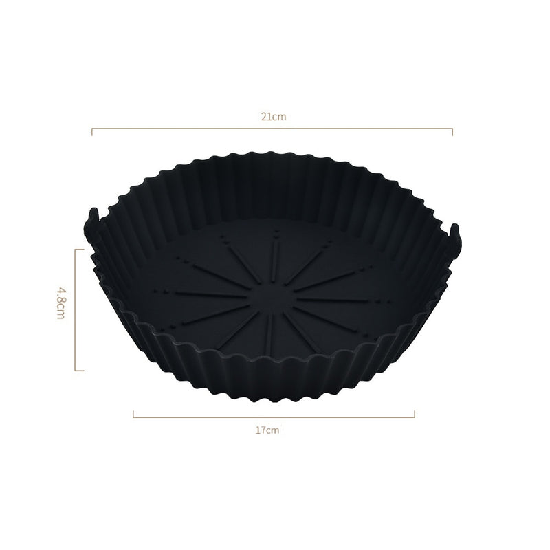 OIMG Round Replacemen Air Fryers Oven Baking Tray Fried Chicken Basket Mat Air Fryer Silicone Pot Grill Pan Kitchen Accessories