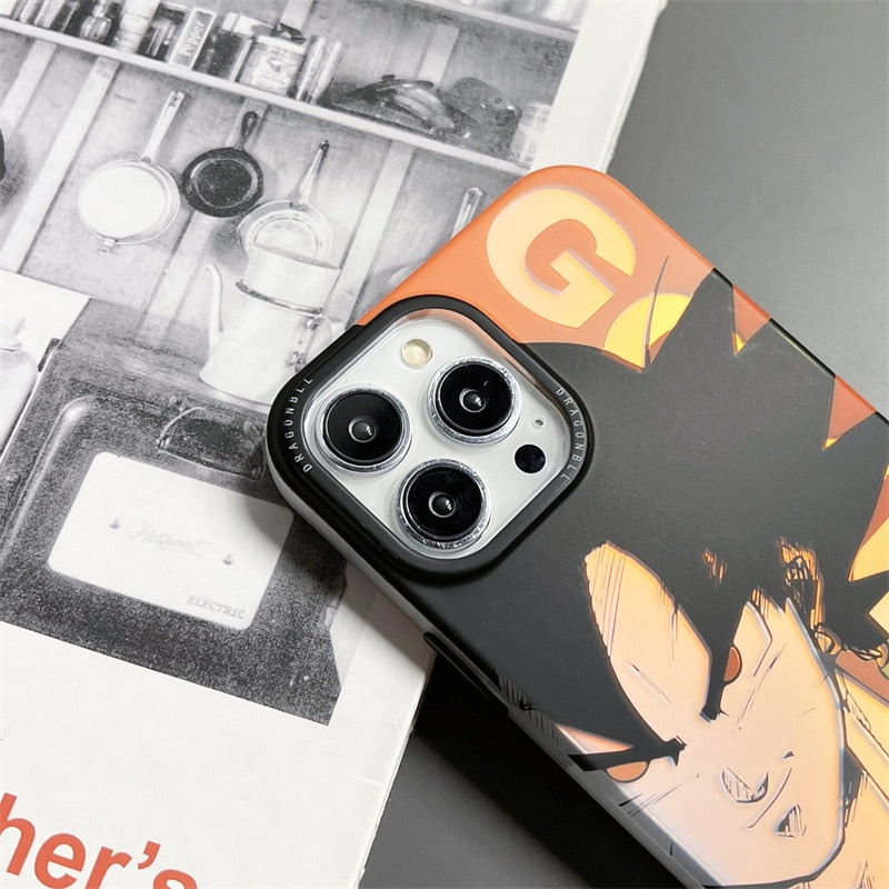 Case Dragon Ball - Laser iPhone 14 /13/ 12/ 11 Pro Max XR XS Max 7 8 Plus - Alta Resistência a Impacto