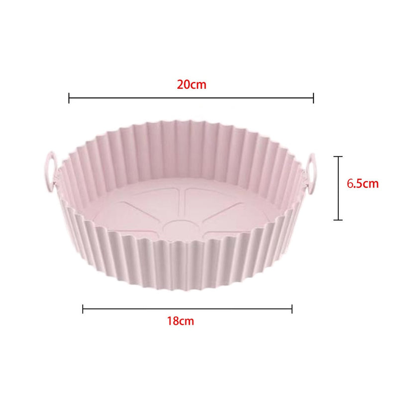 OIMG Round Replacemen Air Fryers Oven Baking Tray Fried Chicken Basket Mat Air Fryer Silicone Pot Grill Pan Kitchen Accessories