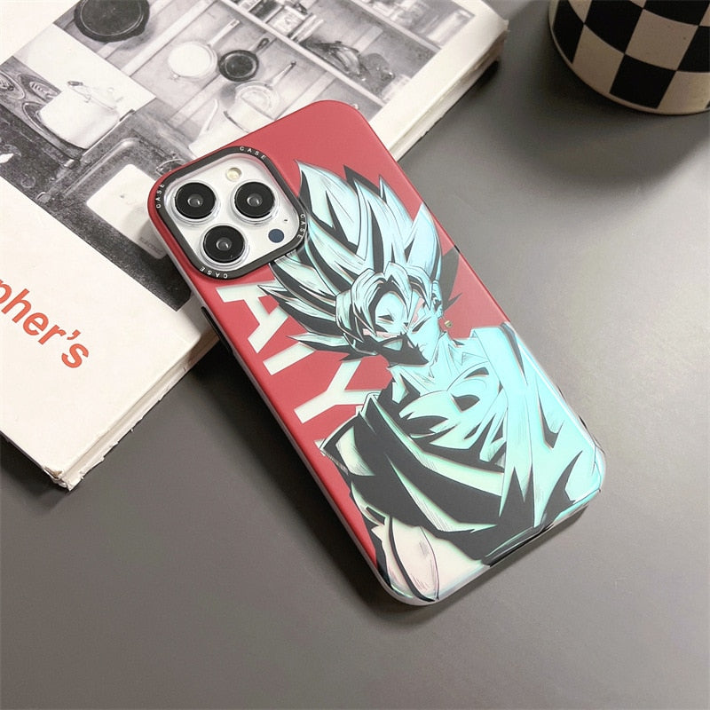 Case Dragon Ball - Laser iPhone 14 /13/ 12/ 11 Pro Max XR XS Max 7 8 Plus - Alta Resistência a Impacto