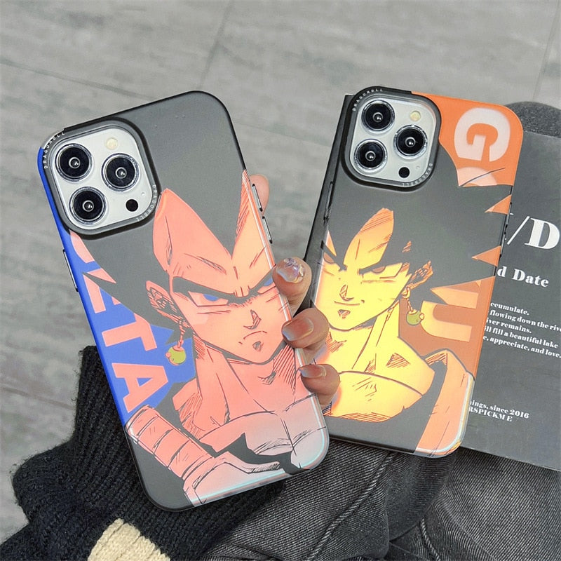 Case Dragon Ball - Laser iPhone 14 /13/ 12/ 11 Pro Max XR XS Max 7 8 Plus - Alta Resistência a Impacto