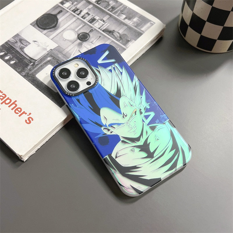 Case Dragon Ball - Laser iPhone 14 /13/ 12/ 11 Pro Max XR XS Max 7 8 Plus - Alta Resistência a Impacto