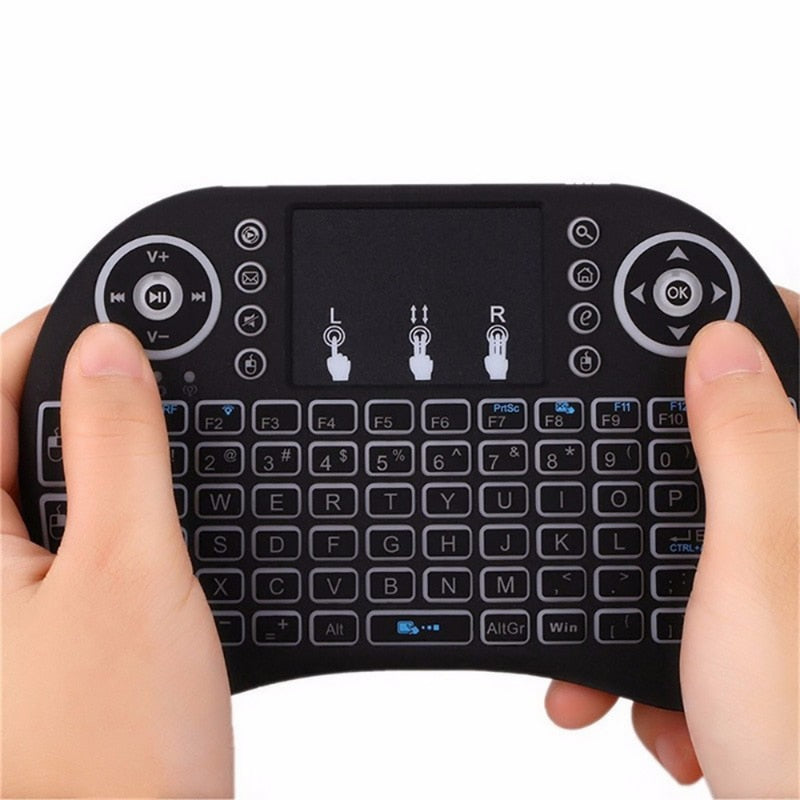 Mini Teclado Controle Usb Touchpad Smart Tv Box Pc Ps3 Iluminado - Comeeta