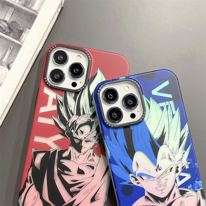 Case Dragon Ball - Laser iPhone 14 /13/ 12/ 11 Pro Max XR XS Max 7 8 Plus - Alta Resistência a Impacto