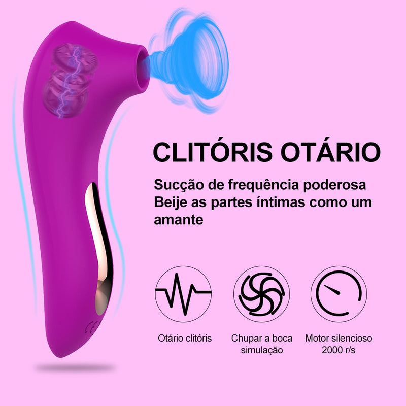 Sugador Clitoriano Feminino c/ Vibrador Sexy All - Comeeta