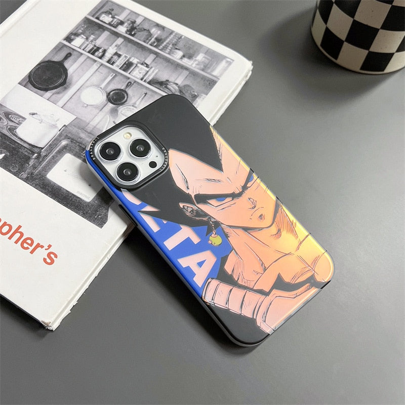 Case Dragon Ball - Laser iPhone 14 /13/ 12/ 11 Pro Max XR XS Max 7 8 Plus - Alta Resistência a Impacto