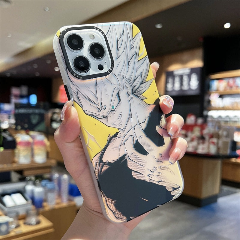 Case Dragon Ball - Laser iPhone 14 /13/ 12/ 11 Pro Max XR XS Max 7 8 Plus - Alta Resistência a Impacto