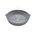 OIMG Round Replacemen Air Fryers Oven Baking Tray Fried Chicken Basket Mat Air Fryer Silicone Pot Grill Pan Kitchen Accessories