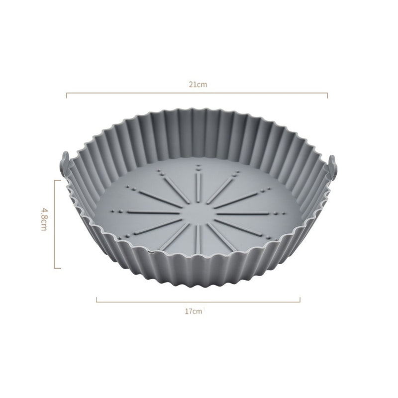 OIMG Round Replacemen Air Fryers Oven Baking Tray Fried Chicken Basket Mat Air Fryer Silicone Pot Grill Pan Kitchen Accessories