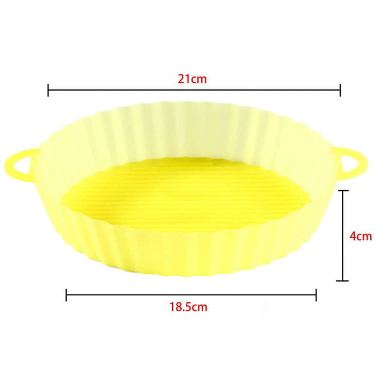 OIMG Round Replacemen Air Fryers Oven Baking Tray Fried Chicken Basket Mat Air Fryer Silicone Pot Grill Pan Kitchen Accessories