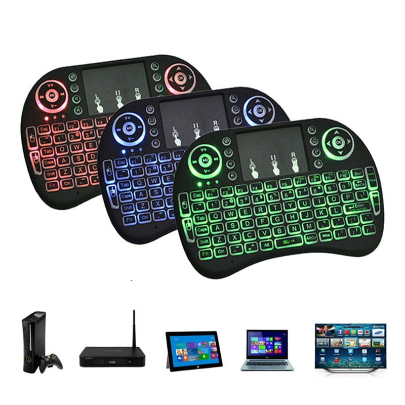 Mini Teclado Controle Usb Touchpad Smart Tv Box Pc Ps3 Iluminado - Comeeta