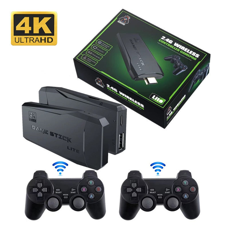 Mega Game Stick Retrô 2.0 com 10.000 Jogos 4K + 2 Controles - Comeeta